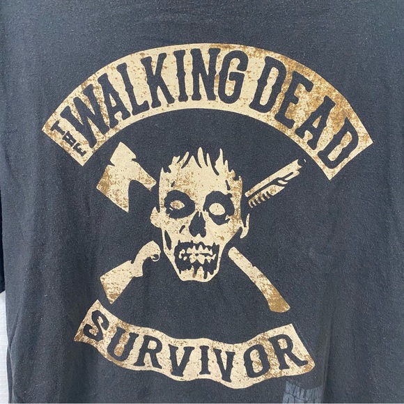 The Walking Dead Survivor Men tee in faded Black on a Delta Pro tee Size XLarge - Picture 2 of 5